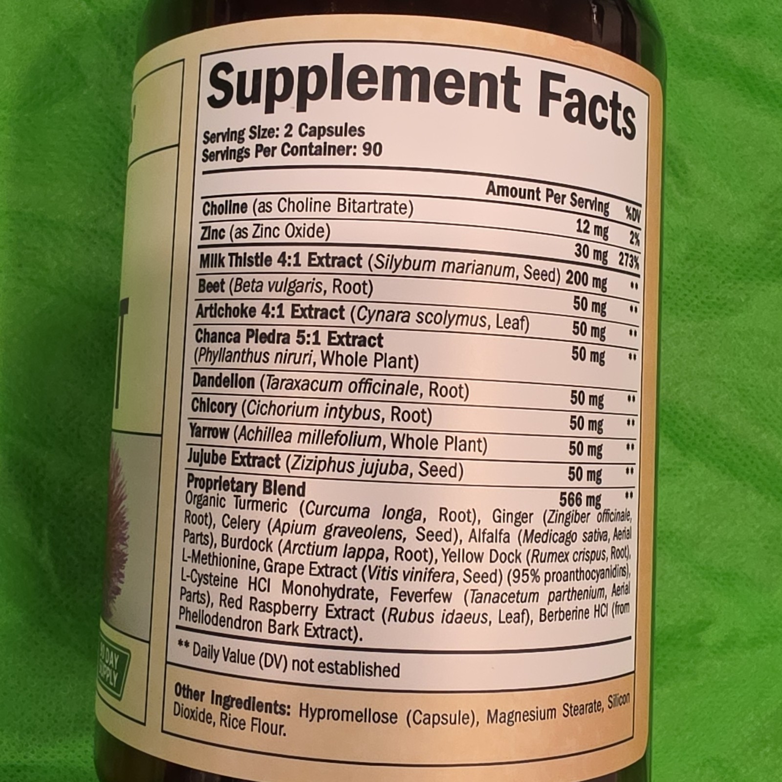 Vimerson Health Liver Support Detox Digestive Aid 180 Capsules Gluten-Free
