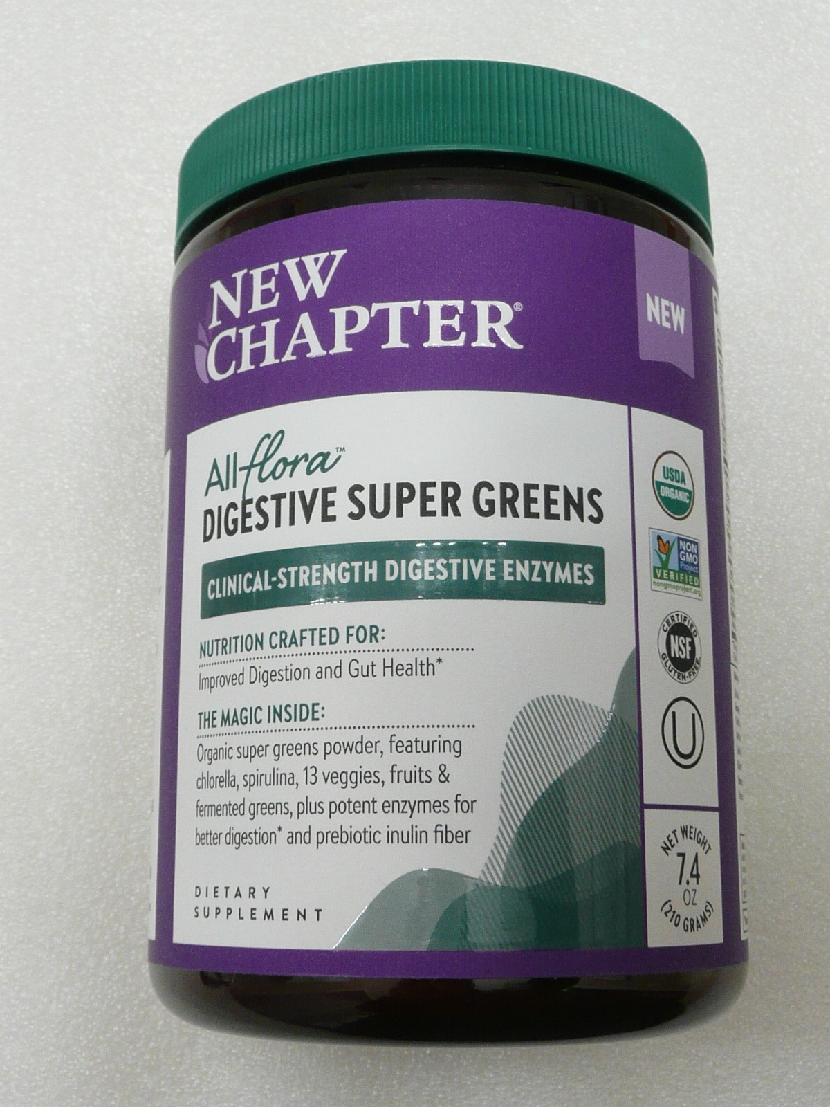 New Chapter All Flora Digestive Super Greens 7.4 oz Exp 05/2027