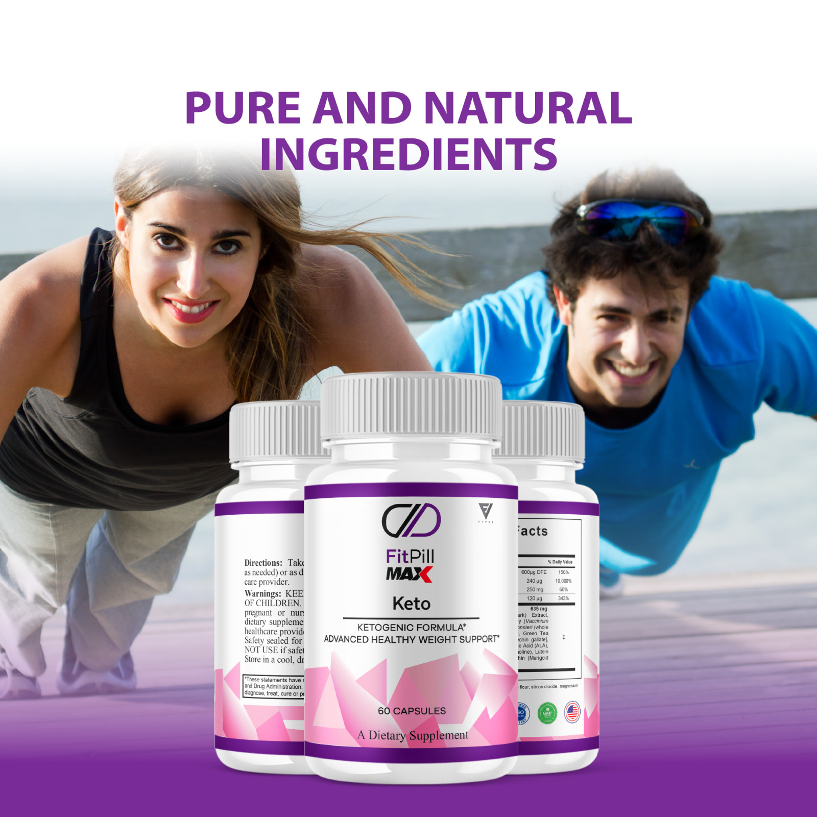(2 Pack) Fitpill Max Keto Supplement, Fitpill Weight Management (120 Capsules)