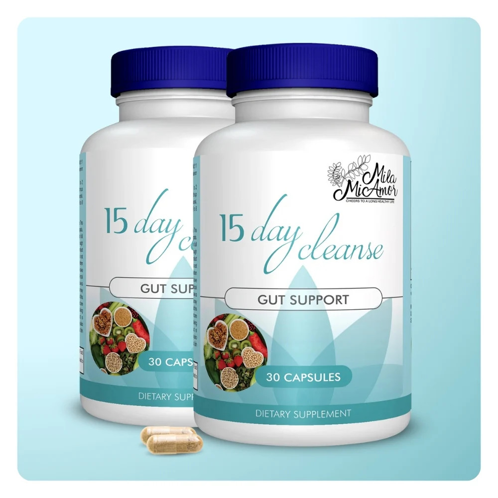 15 Day Cleanse – Gut and Colon Support | Advanced Formula | NonGMO | 30 capsules