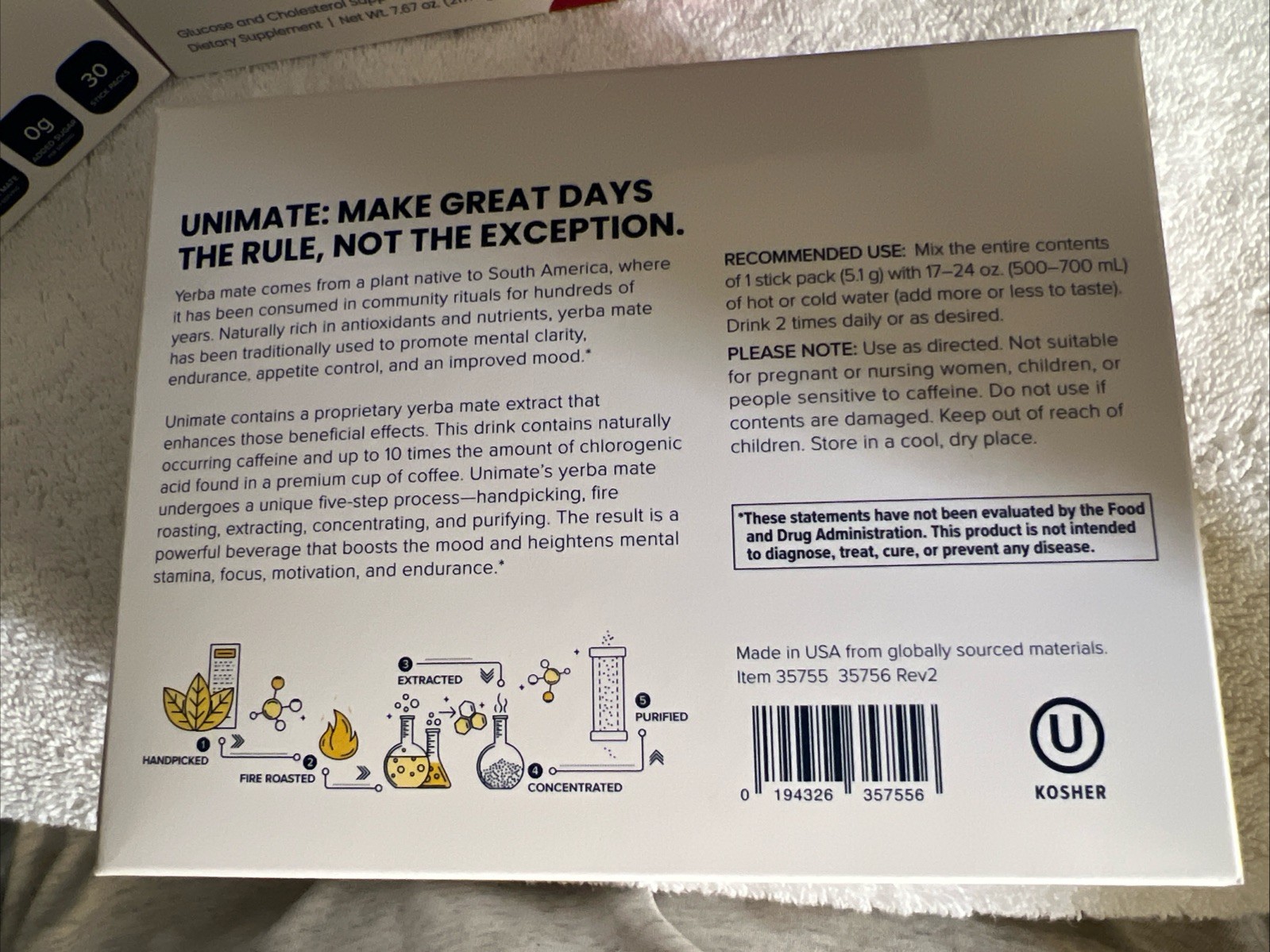 Unicity 2X Yerba Mate Natural Lemon And Balance Mixed Berry Flavor. Exp. 2027