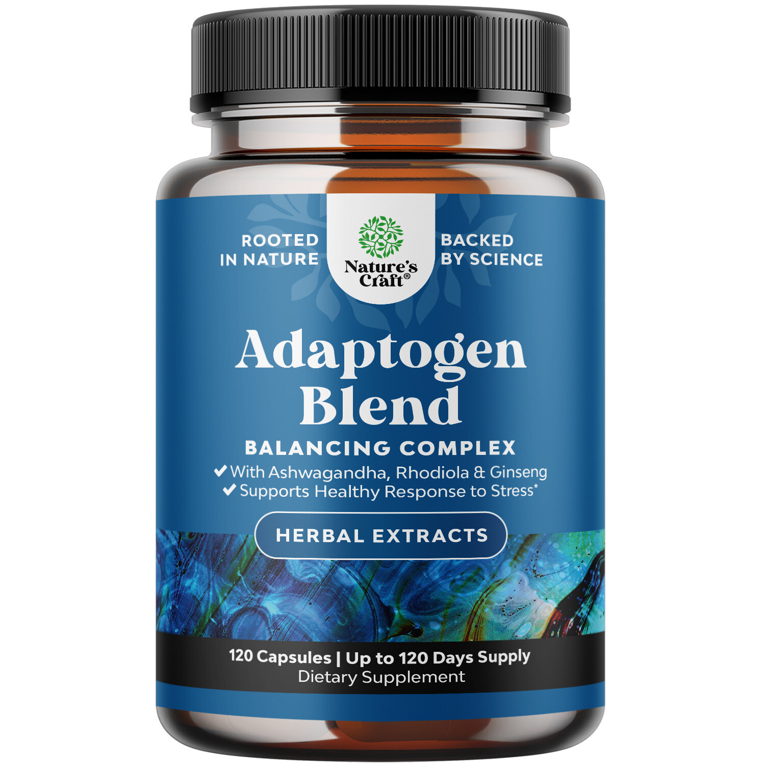 Herbal Adaptogen Mood Support Supplement – Calming Adaptogens Supplement 120ct