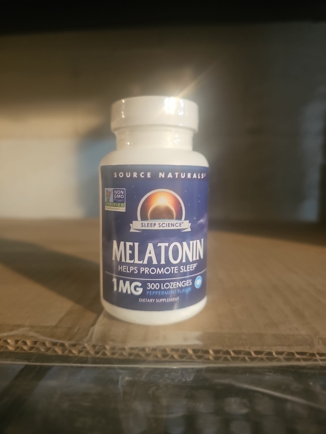 1 Case of Source Naturals Melatonin 1.mg, Peppermint, 300 lozenges each =3600