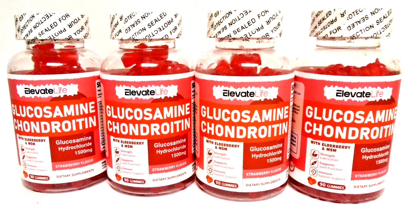100 Bottles Glucosamine 1500mg W/Chondroitin Elderberry MSM 45 Servings/Btl 9/26