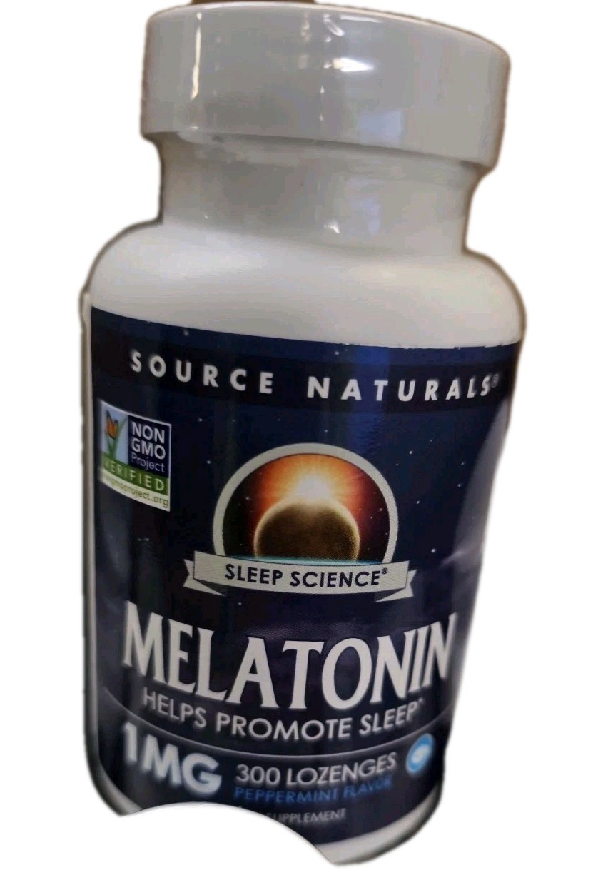 1 Case of Source Naturals Melatonin 1.mg, Peppermint, 300 lozenges each =3600