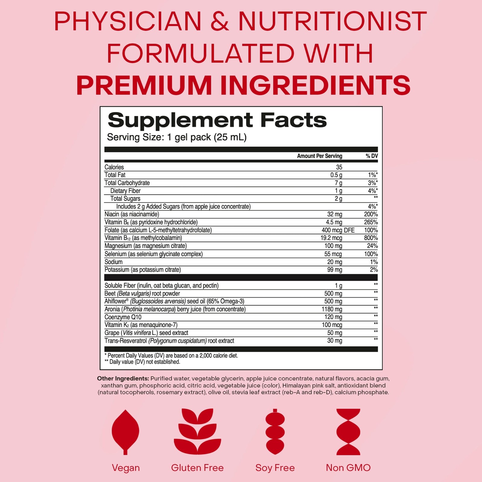 Healthycell Heart & Vascular Health Daily Liquid 0.84 Fl Oz (Pack of 30)