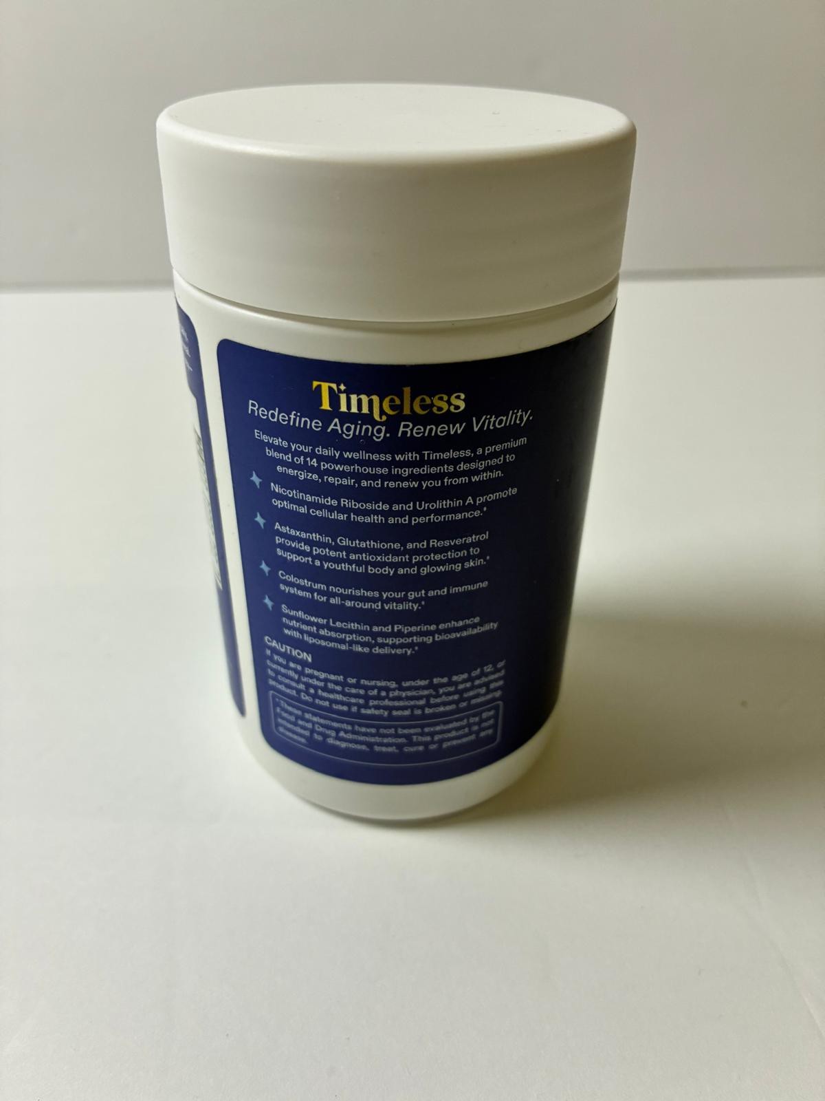 Miracle Moo Timeless NAD+ 1280mg 90 Capsules w/ Resveratrol Exp 12/2027