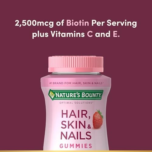 Nature’s Bounty Hair, Skin & Nails Vitamin Gummies with Biotin, 2500 mcg