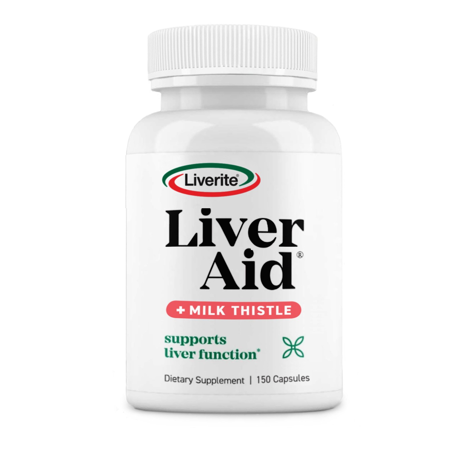 LIVERITE Liver Aid with Milk Thistle 150 150 Count (Pack of 1), Brown