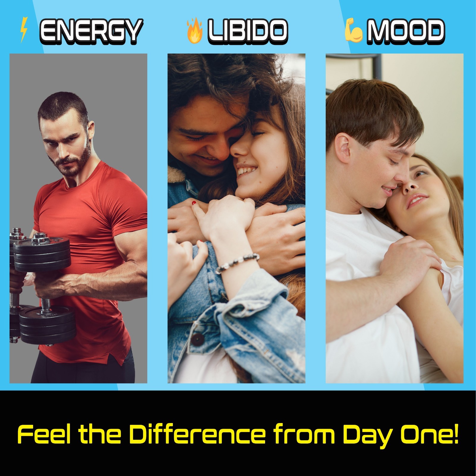 Testosterone Booster for Men Energy, Libido Enhancement Performance Pills (60)