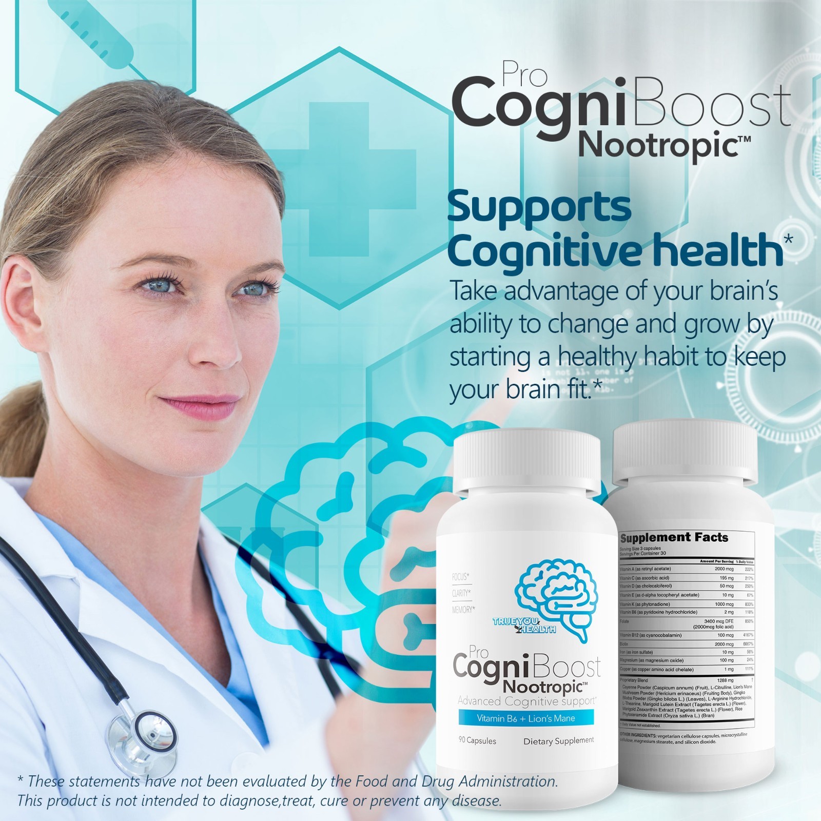 Pro Cogni Boost Brain Supplement – Top Memory & Clarity Blend – Pro Cogni Boost