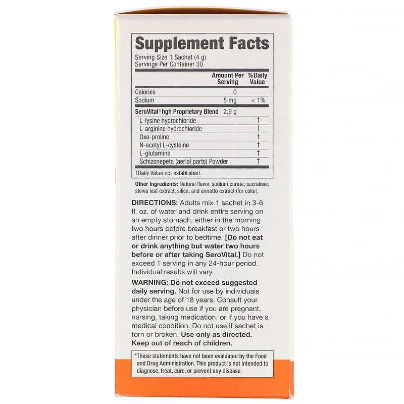 SeroVital Tropical Mix Powder Dietary Supplement – 30 Sachets