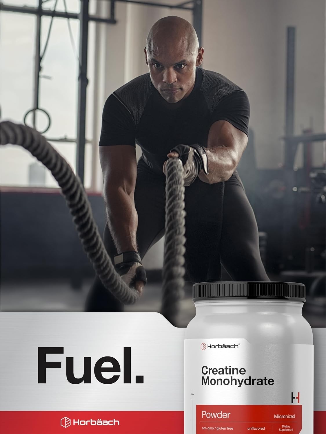 Creatine Monohydrate Powder | 2.2lbs | Purity Tested | Vegetarian | by Horbaach