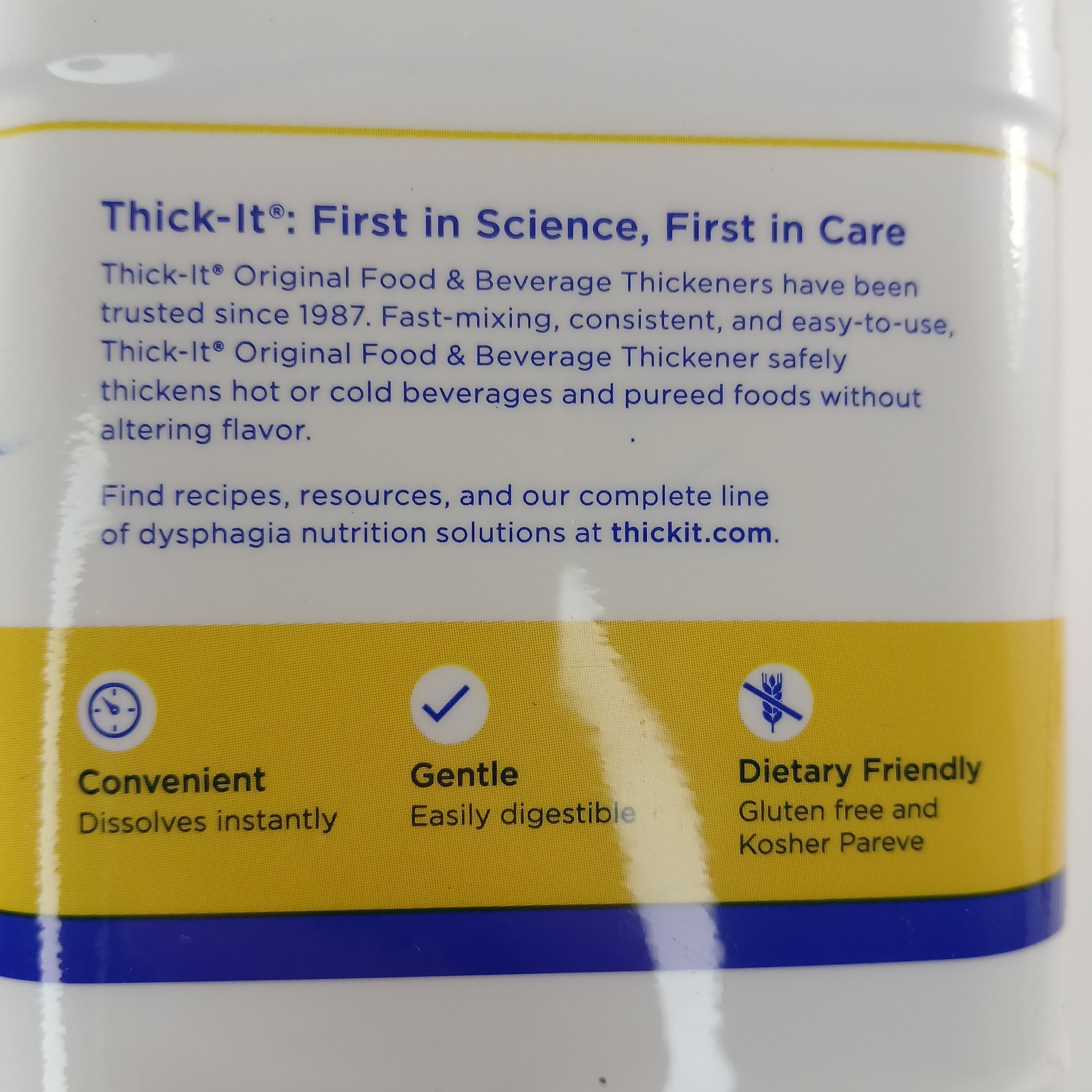 Thick-It Original Food & Drink Thickener Unflavored 10 oz. Canister Exp 10/2026