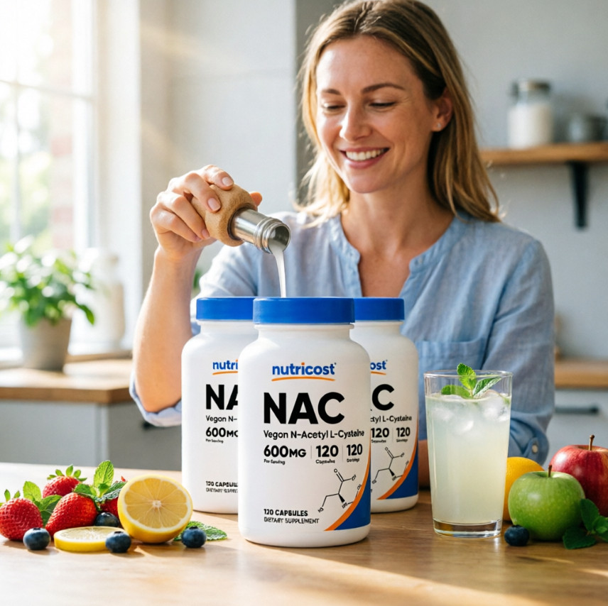 3-Pack Nutricost NAC 600mg N-Acetyl L-Cysteine 360 Vegan Caps Total