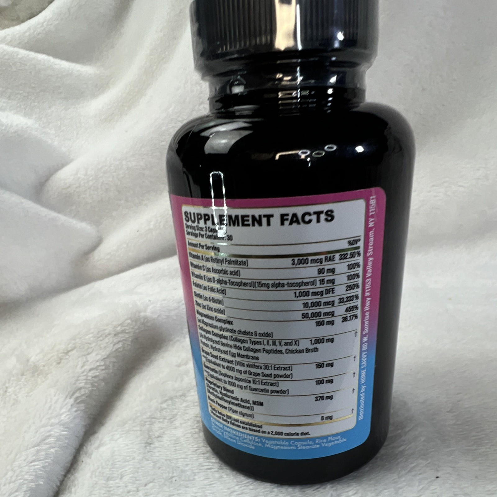 Zoyava Collagen Types I II III V & X + Biotin Keratin HA Vit C 90 Capsules USA