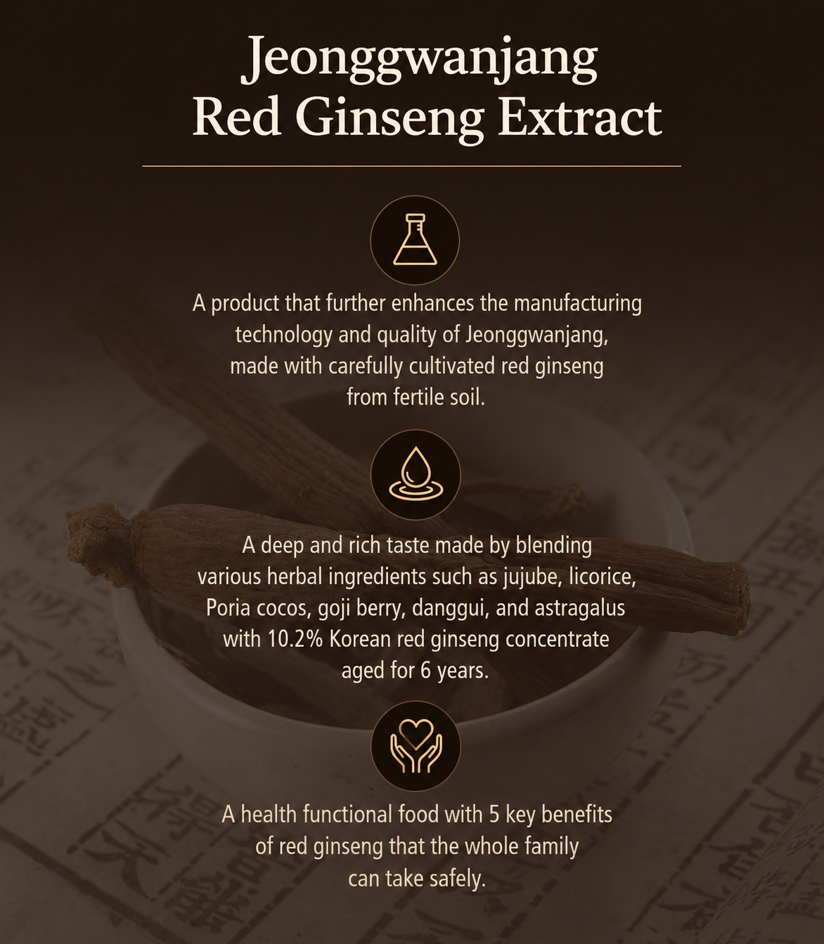 JUNG KWAN JANG Korean Red Ginseng Concentrate 250g 6-Year Root Herbal Supplement