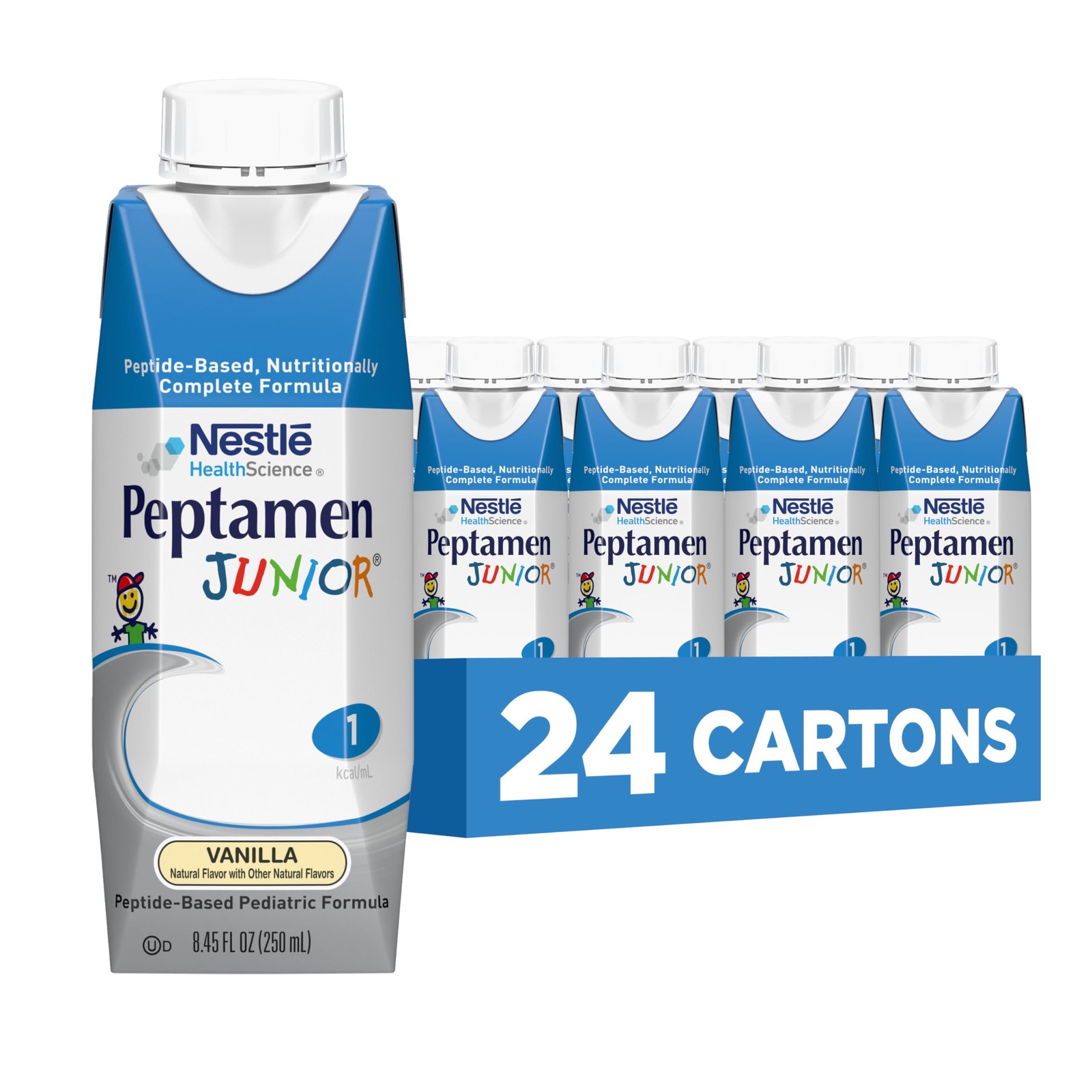 Peptamen Junior, Vanilla, 250 mL Cartons (Pack of 24)
