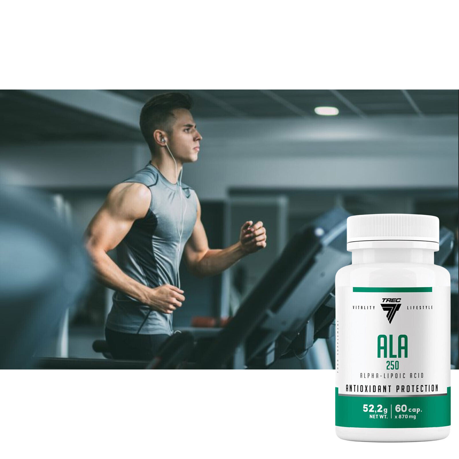 ALA 250 – TREC – 60-180 Capsules – Strong antioxidant effect, Support energy