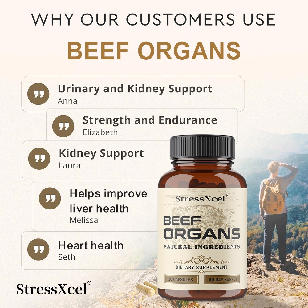 Grass Fed Beef Liver 3000mg Supplement, 30/60/120 Caps, Nature’s Multivitamin
