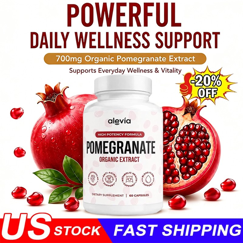 Alevia Pomegranate Capsules 60ct Organic Extract Antioxidant