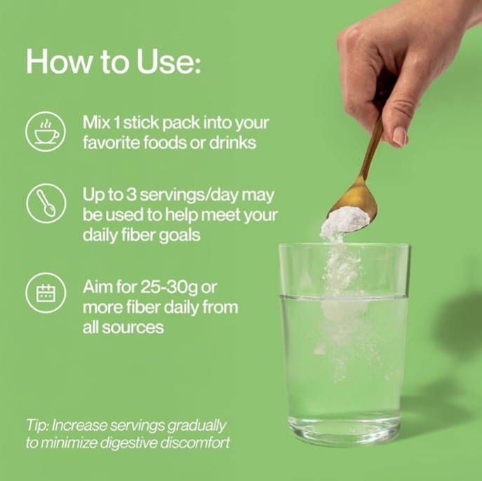 Supergut Foundational Daily Fiber Vegan & Sugar Free Prebiotic Powder 15 Stick