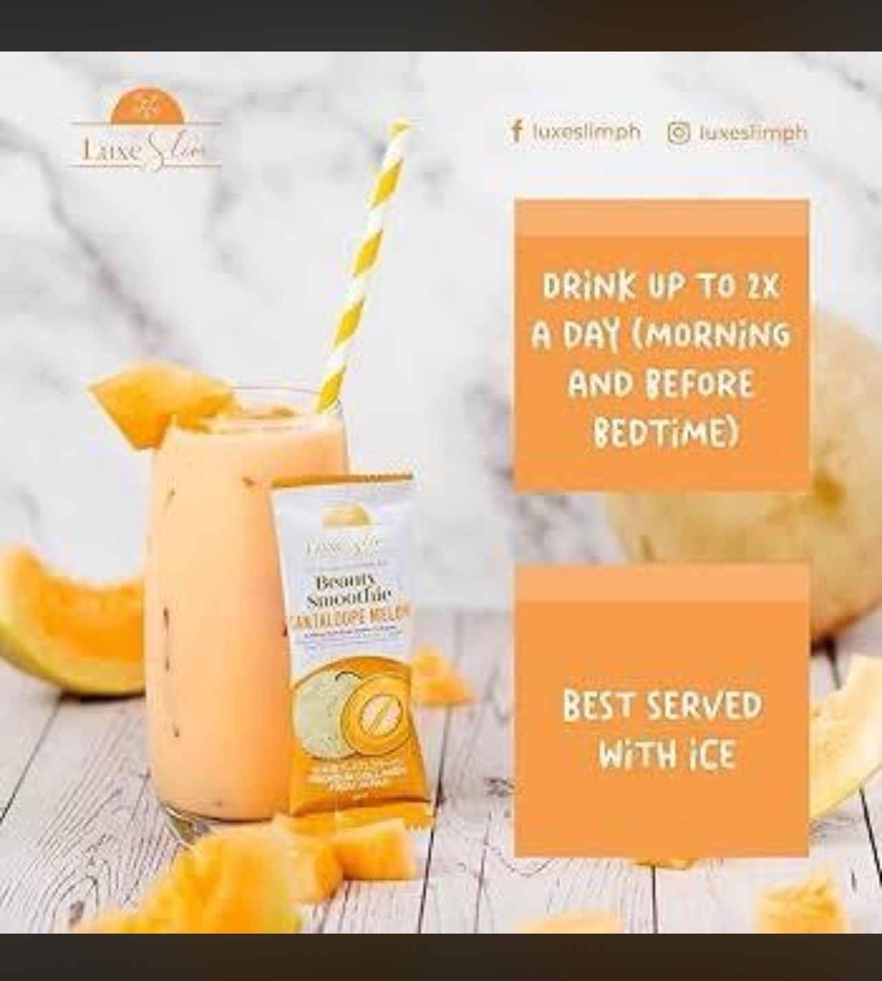 Luxe Slim beauty Smoothie Cantaloupe Melon