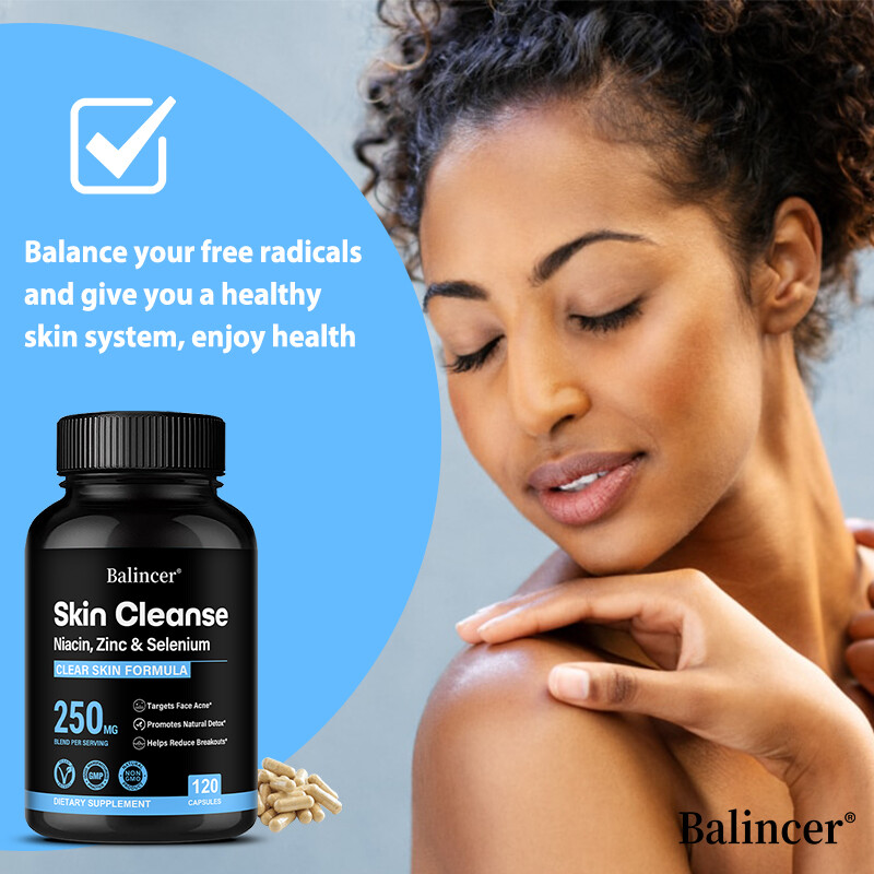 Skin Cleanse Improve Dull Skin Balance Skin Health Balance Hormones 30-120 Caps