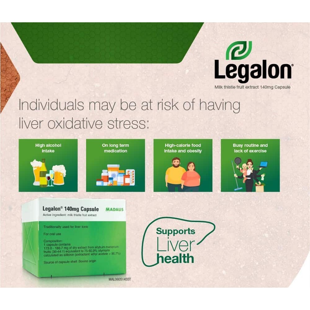 100’s 140mg LEGALON Detox Liver Milk Thistle Madaus Germany Free Shipping