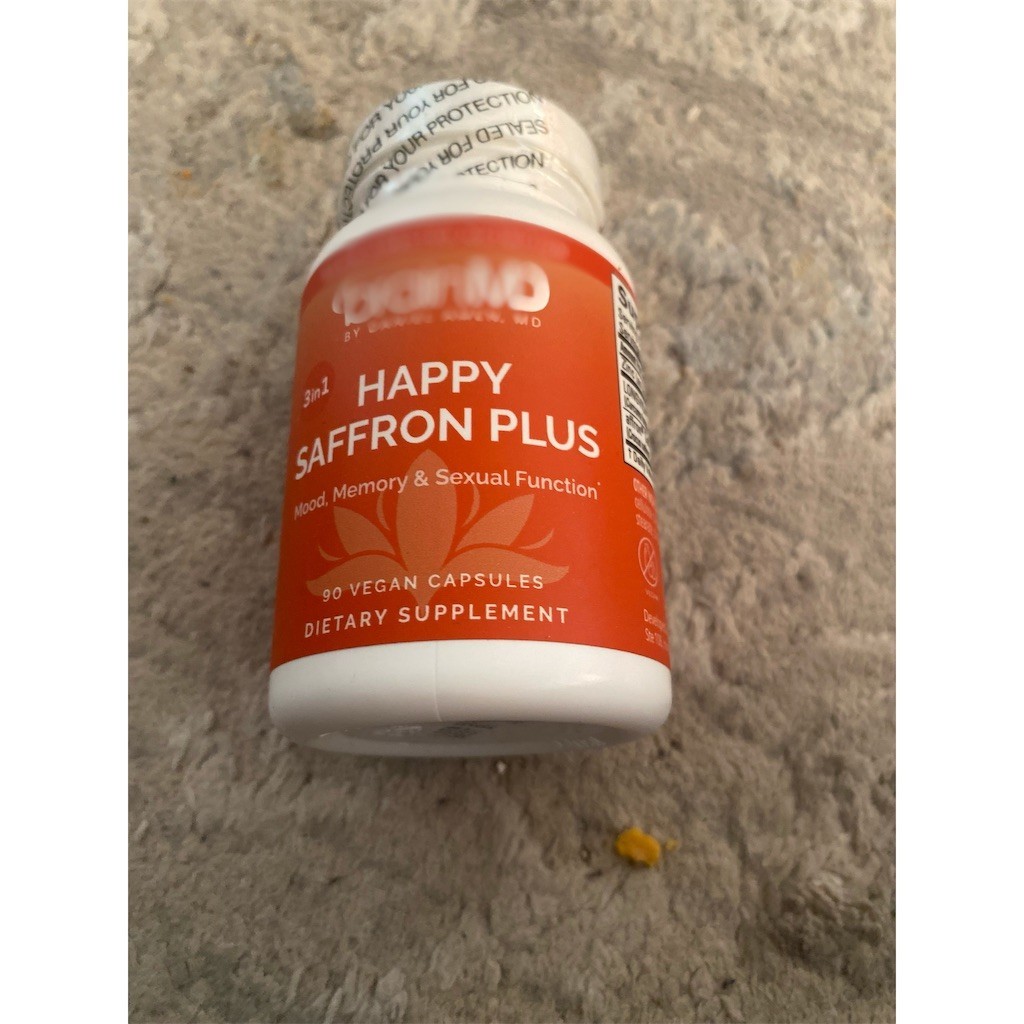 BrainMD Happy Saffron Plus Dietary Supplement 90 Vegan Capsules Mood