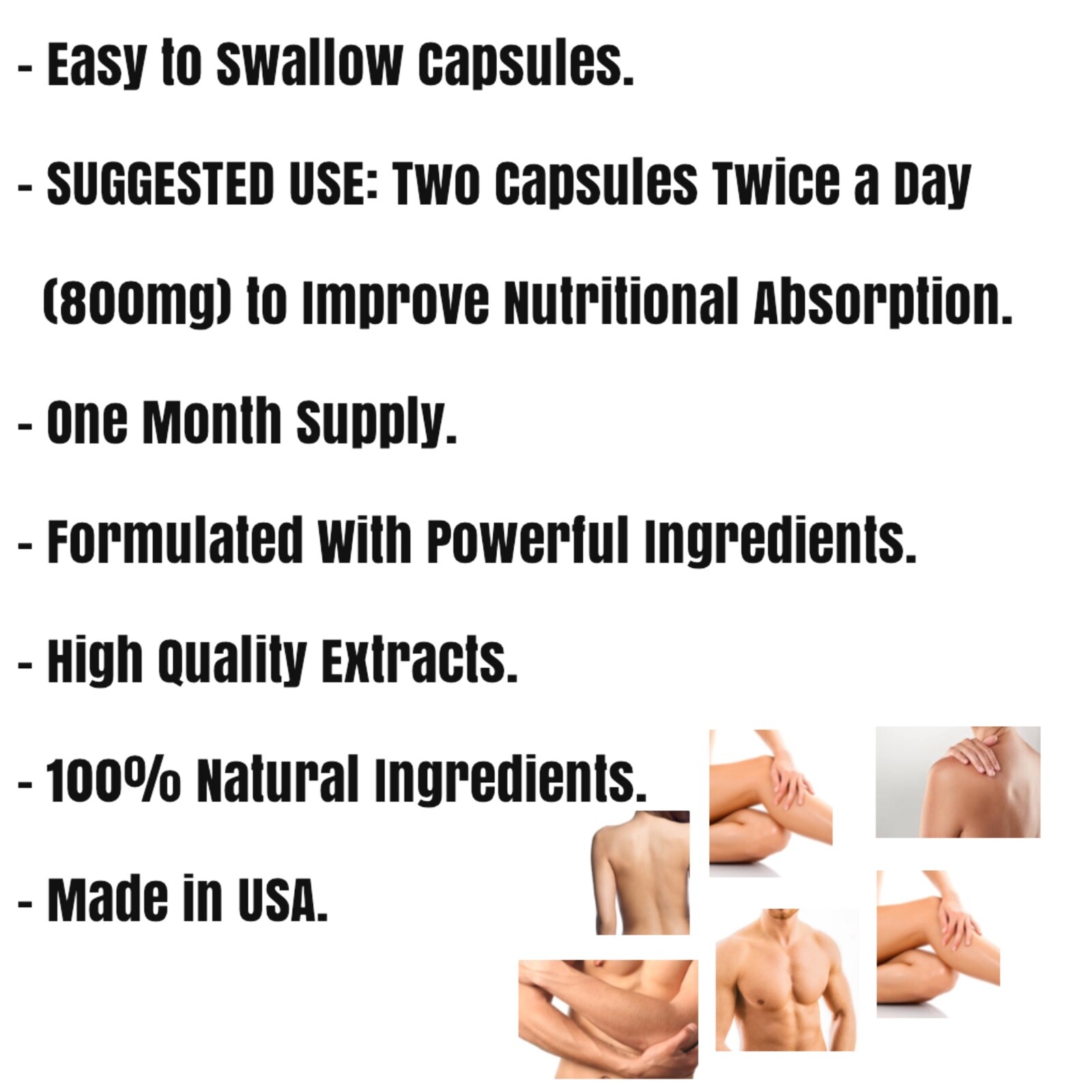 VITAMINS A, E, C, D3 5000 UI, K2, B3, B7, B9, 120 Cap. strong Skin, Hair, Nails.