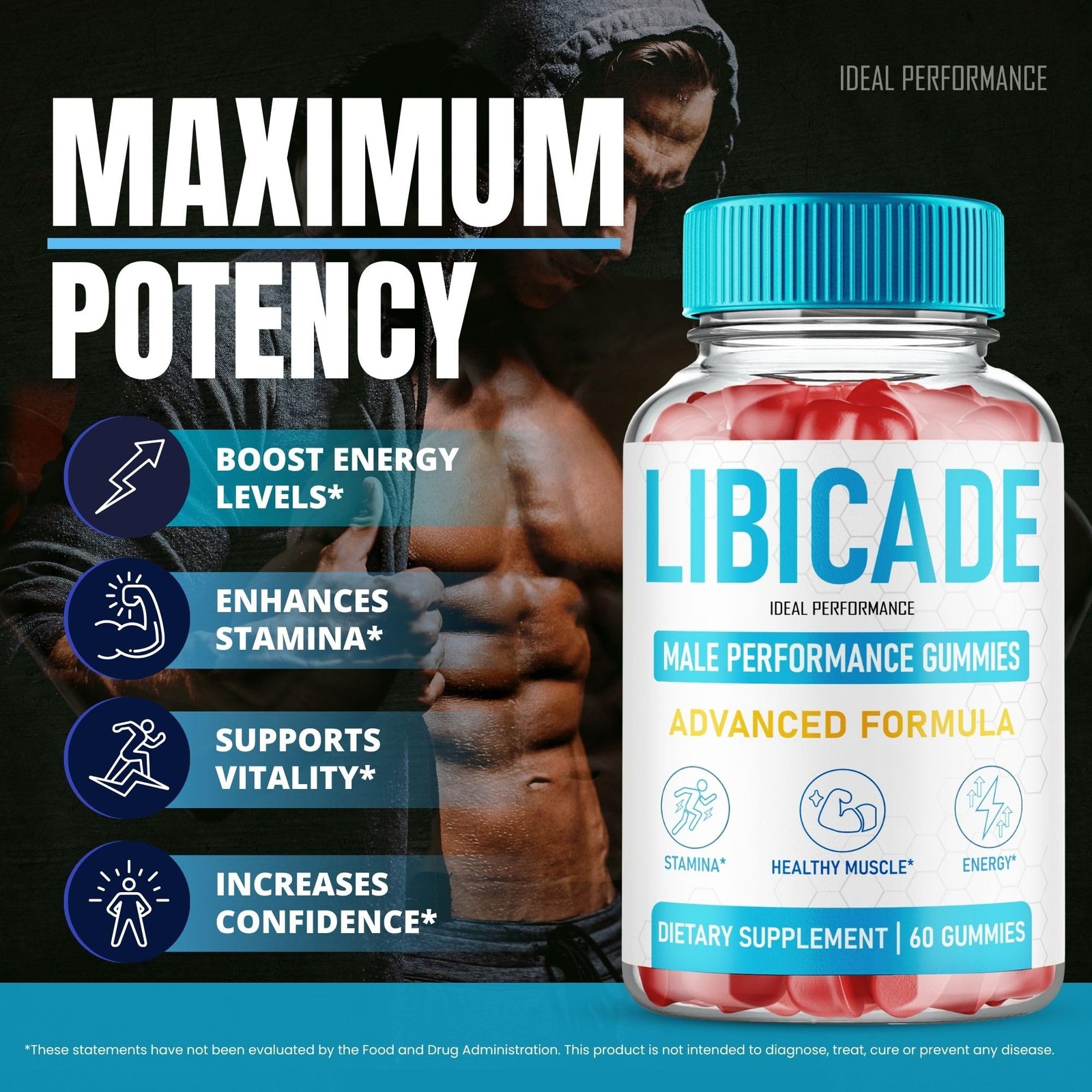 Libicade General Wellness Supplement – 180 Gummies (3 Pack)