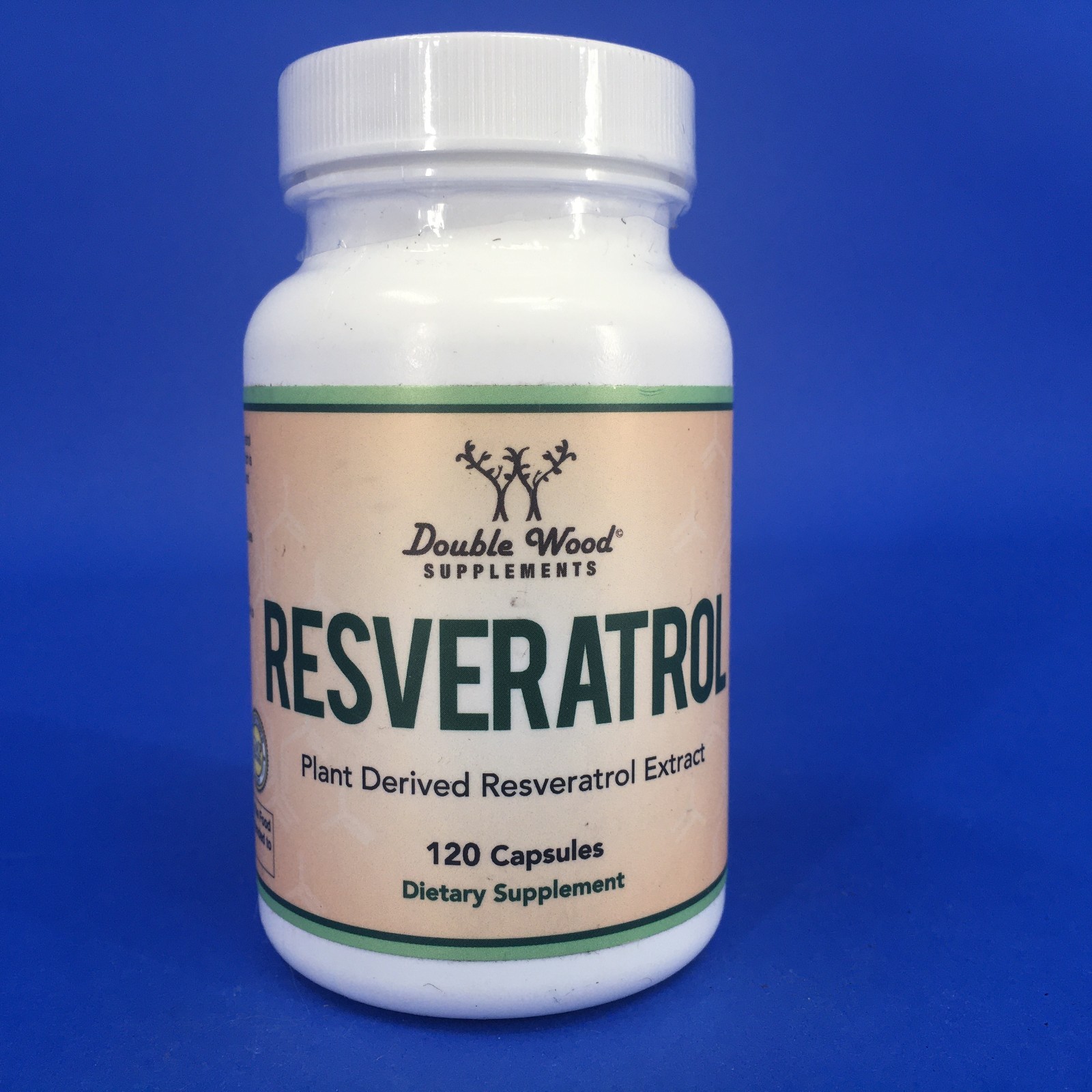 Double Wood Resveratrol Plant Derived Resveratrol Extract 120 Capsules