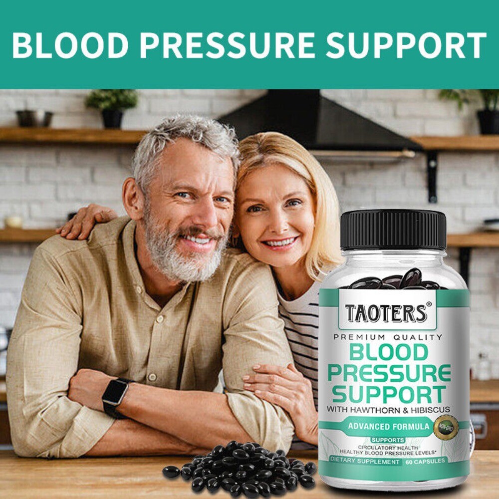 Blood Pressure Support, High BP Supplement with 13 Vitamins & Herbs – 60 Capsule
