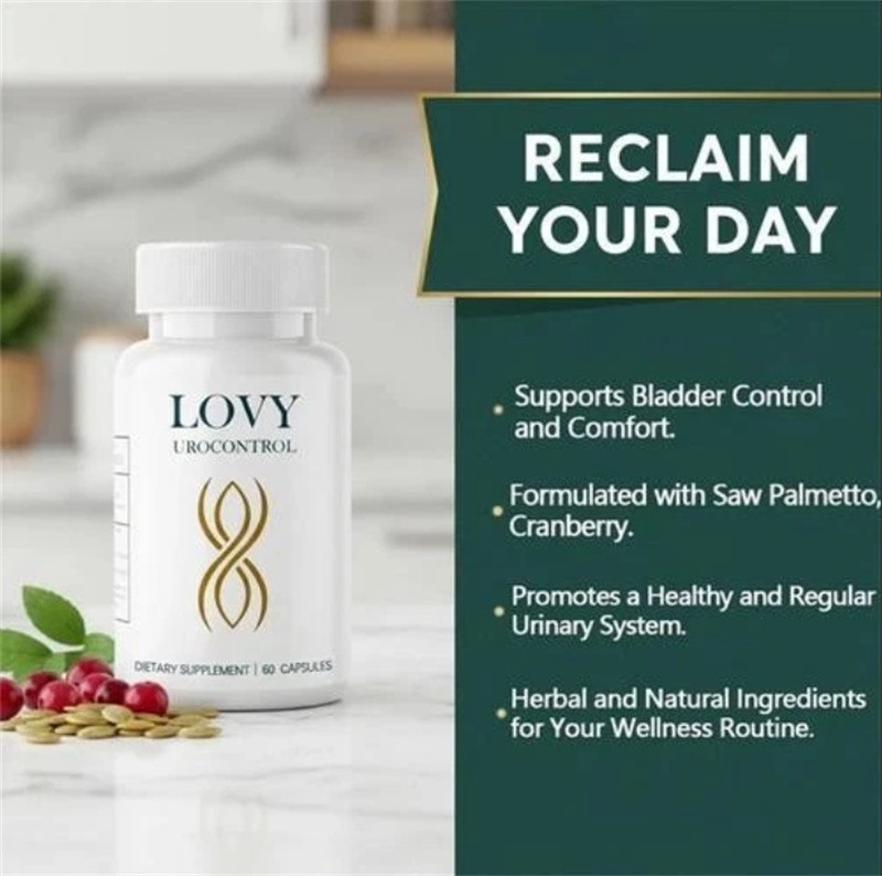 2X Lovy Urocontrol Capsules, Bladder Health Supplement, Maximum Strength Formula
