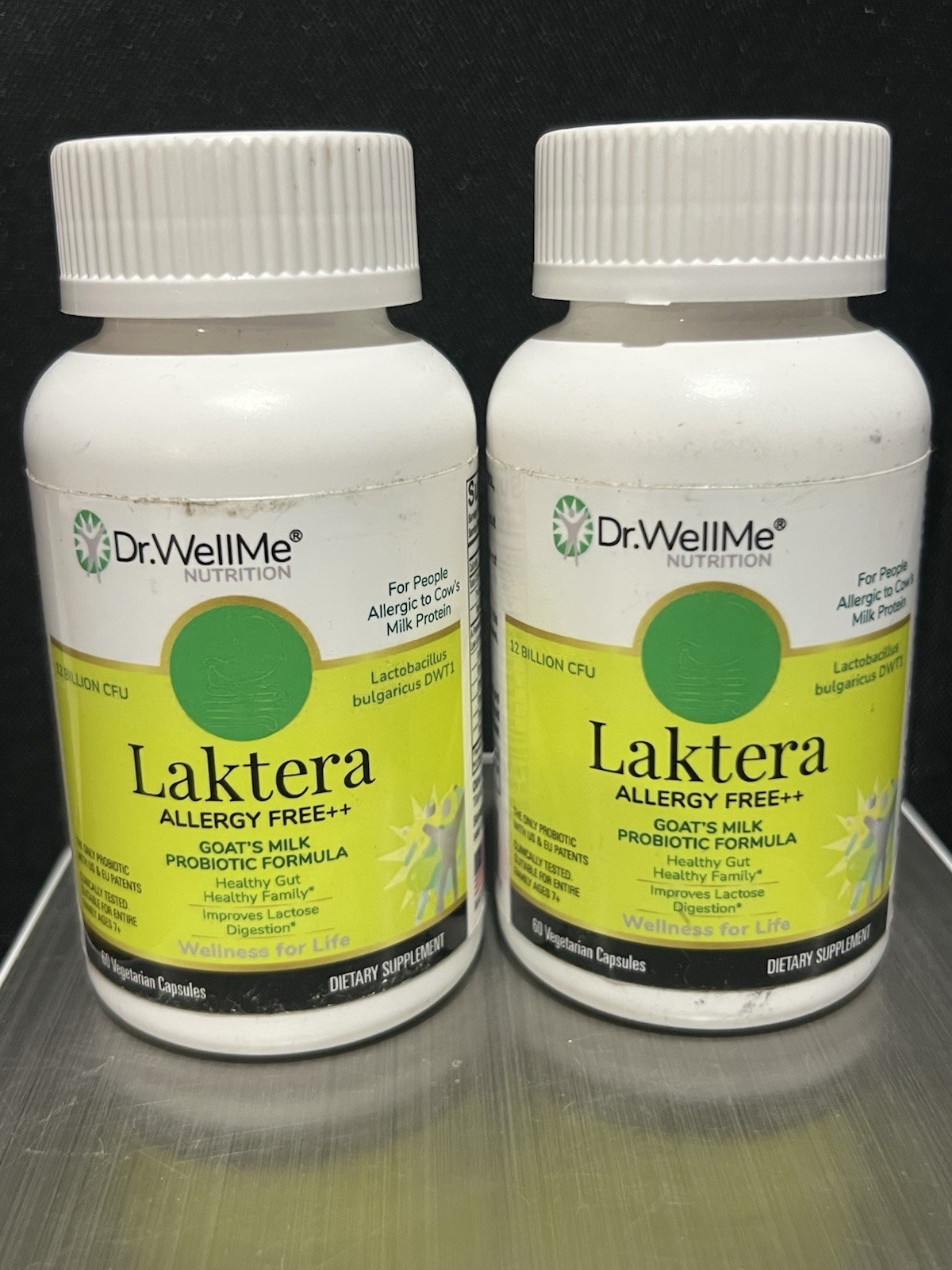 Laktera Dr Well Me Nutrition Exp09/25 Probiotic 12 Billion Cfu 60ct Two Pack B60