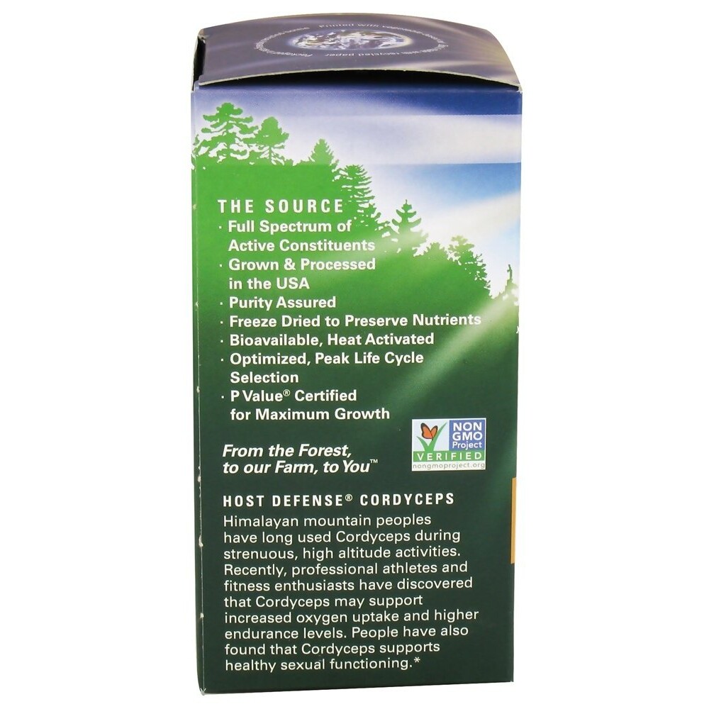 Fungi Perfecti Host Defense Cordyceps Energy Support, 120 Vegetarian Capsules