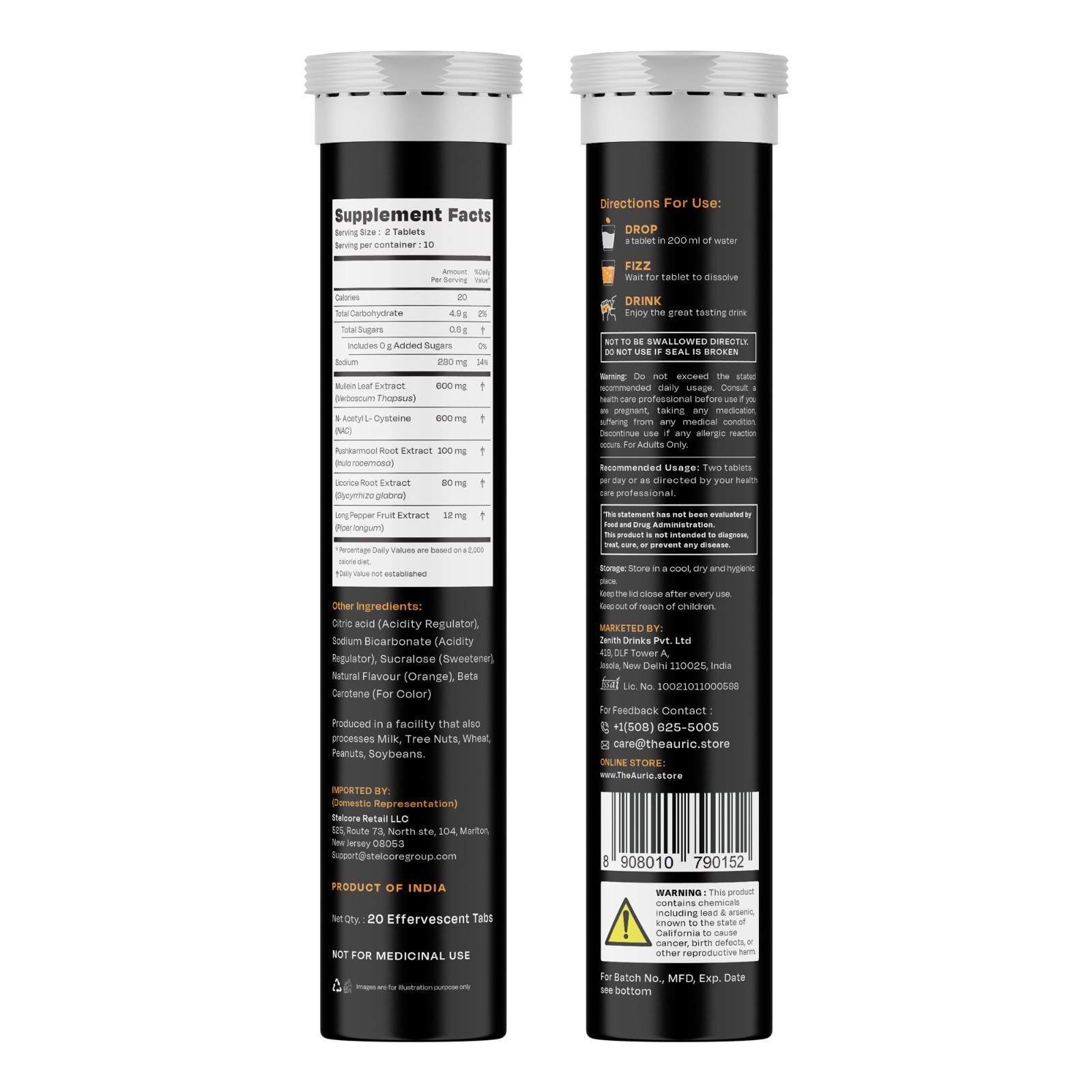 Auric Resp 365 Supplement | Natural Lung Cleanse & Detox with NAC