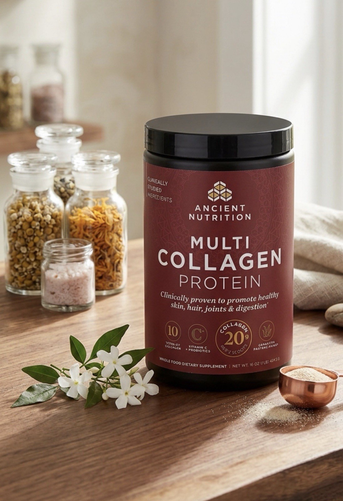 Ancient Nutrition Multi Collagen Protein Powder Grass-Fed Keto GF Non-GMO