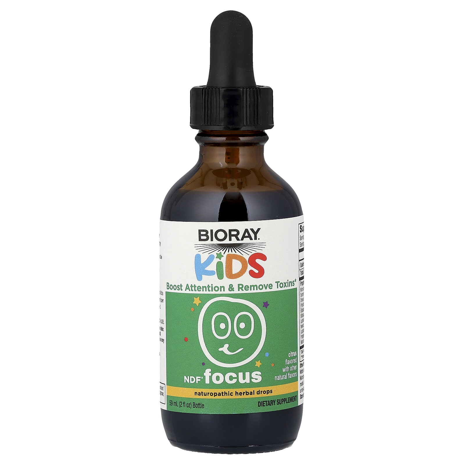 Kids, NDF Focus, Naturopathic Probiotic Drops, Citrus, 2 fl oz (60 ml)