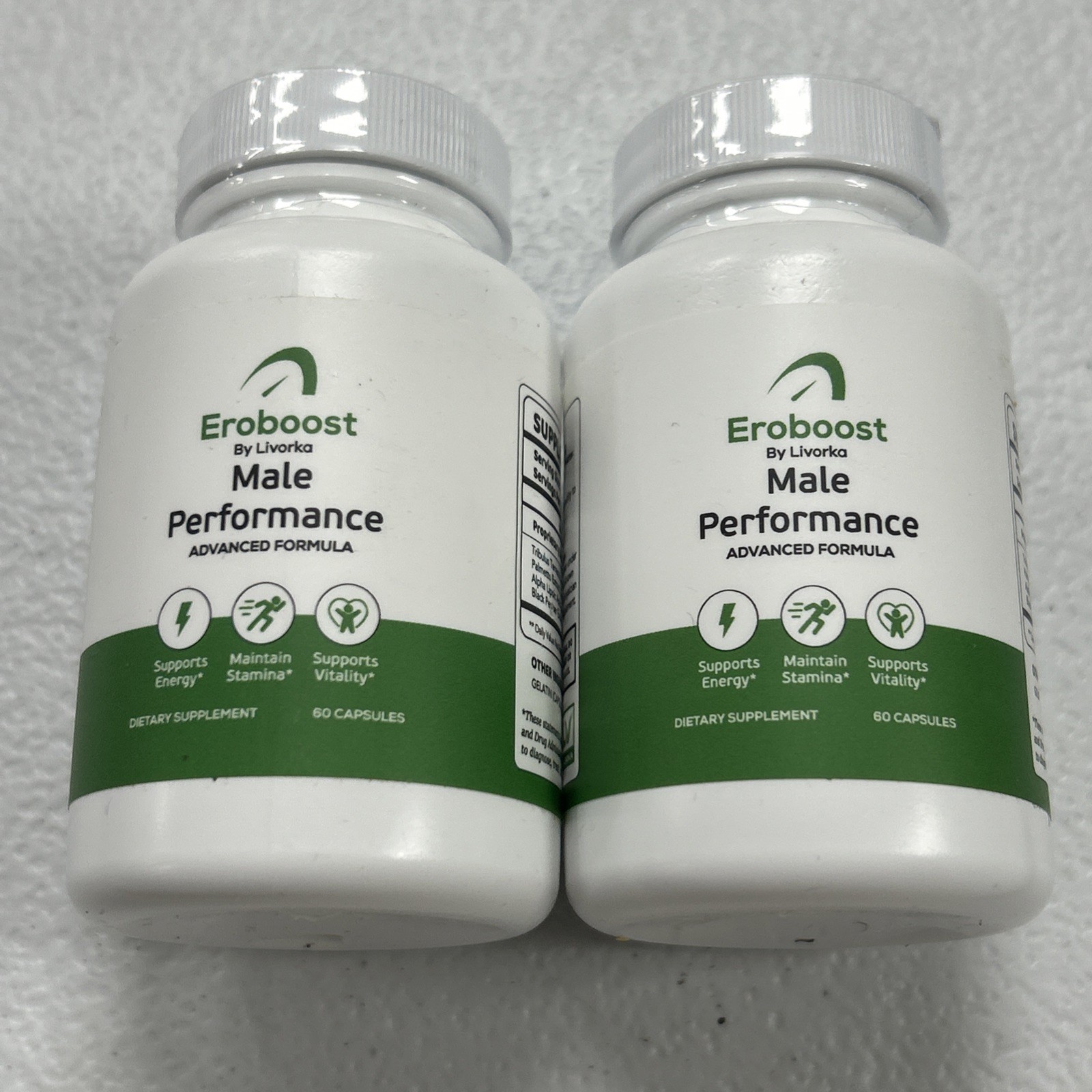 2-Pack Eroboost Male Health Pills to Boost Stamina and Performance -120 Capsules