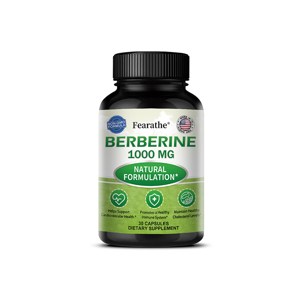 Berberine HCL Extract 1000mg, Healthy Cholesterol, Blood Sugar Suppot