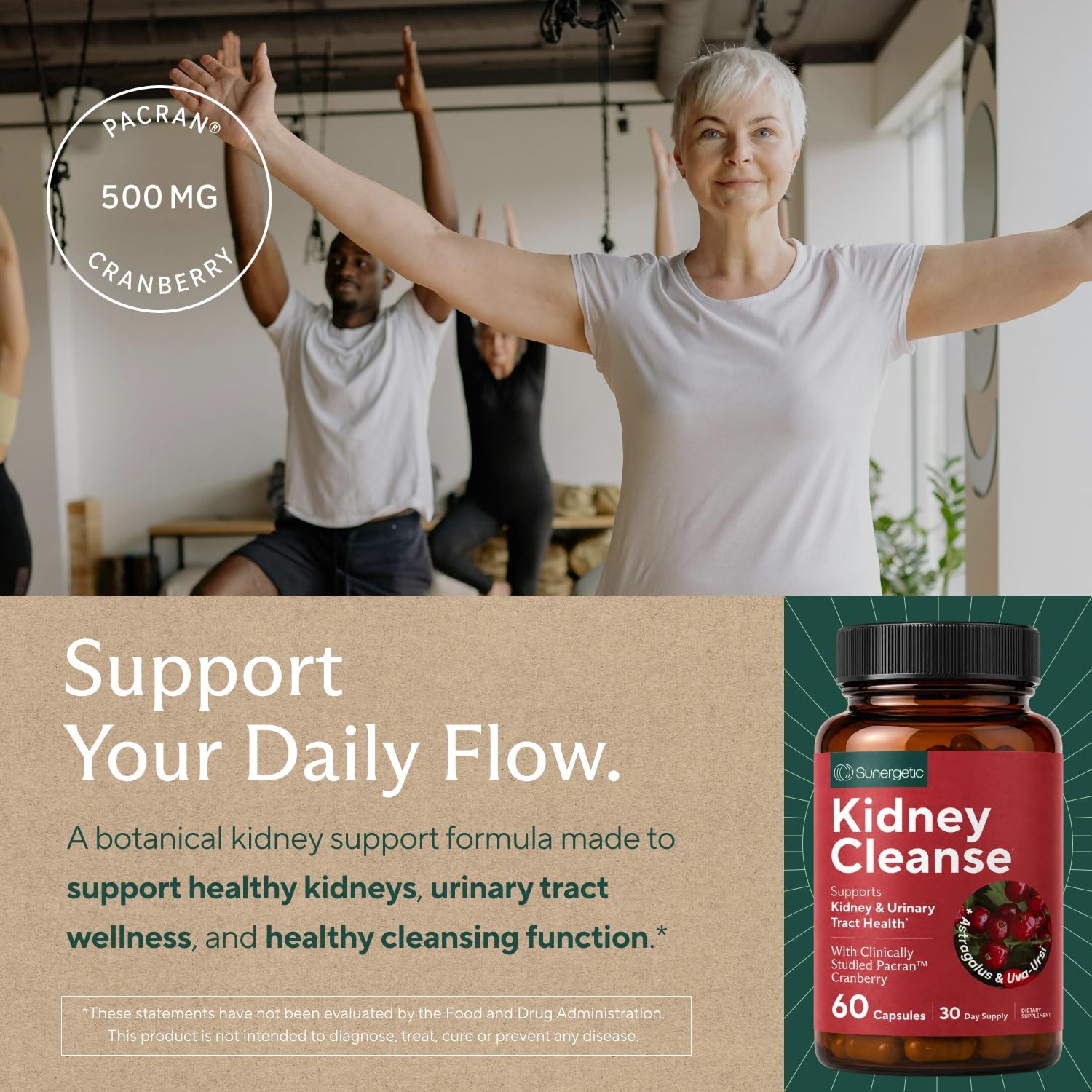 Premium Kidney Cleanse Supplement – Powerful 60 Count (Pack of 1)