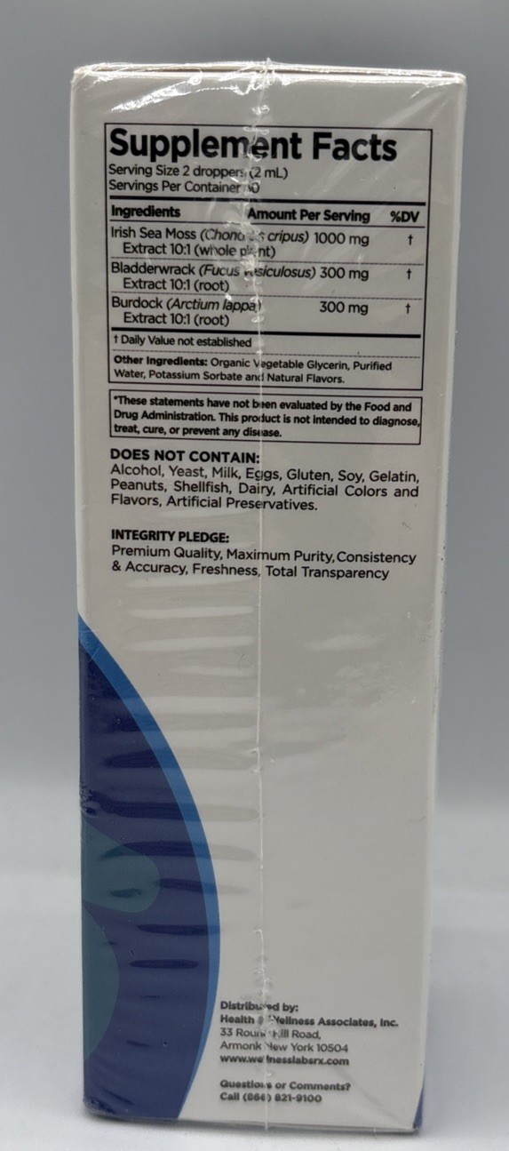 Liquid Naturals Irish Sea Moss + Bladderwrack Burdock Root Liquid Exp 04/27 New