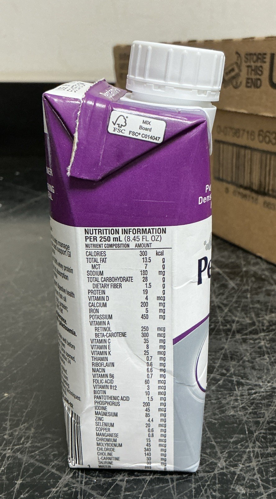 Open Box 24 250 mL Carton Nestle Peptamen Unflavored Peptide Formula 02/2027