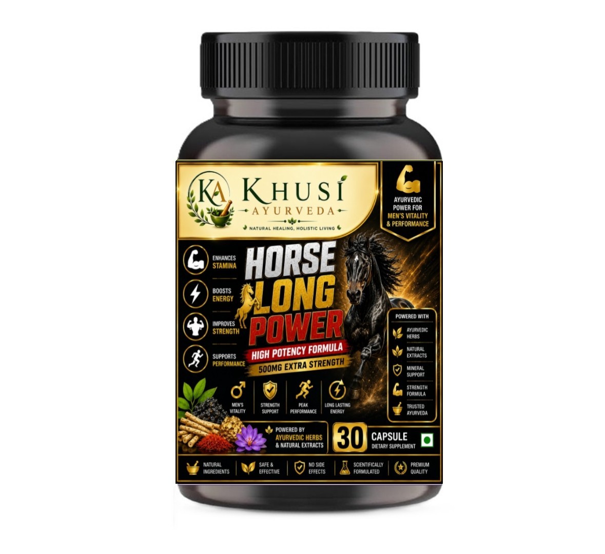 Premium Ayurvedic Herbal Supplement Natural Strength & Wellness Formula