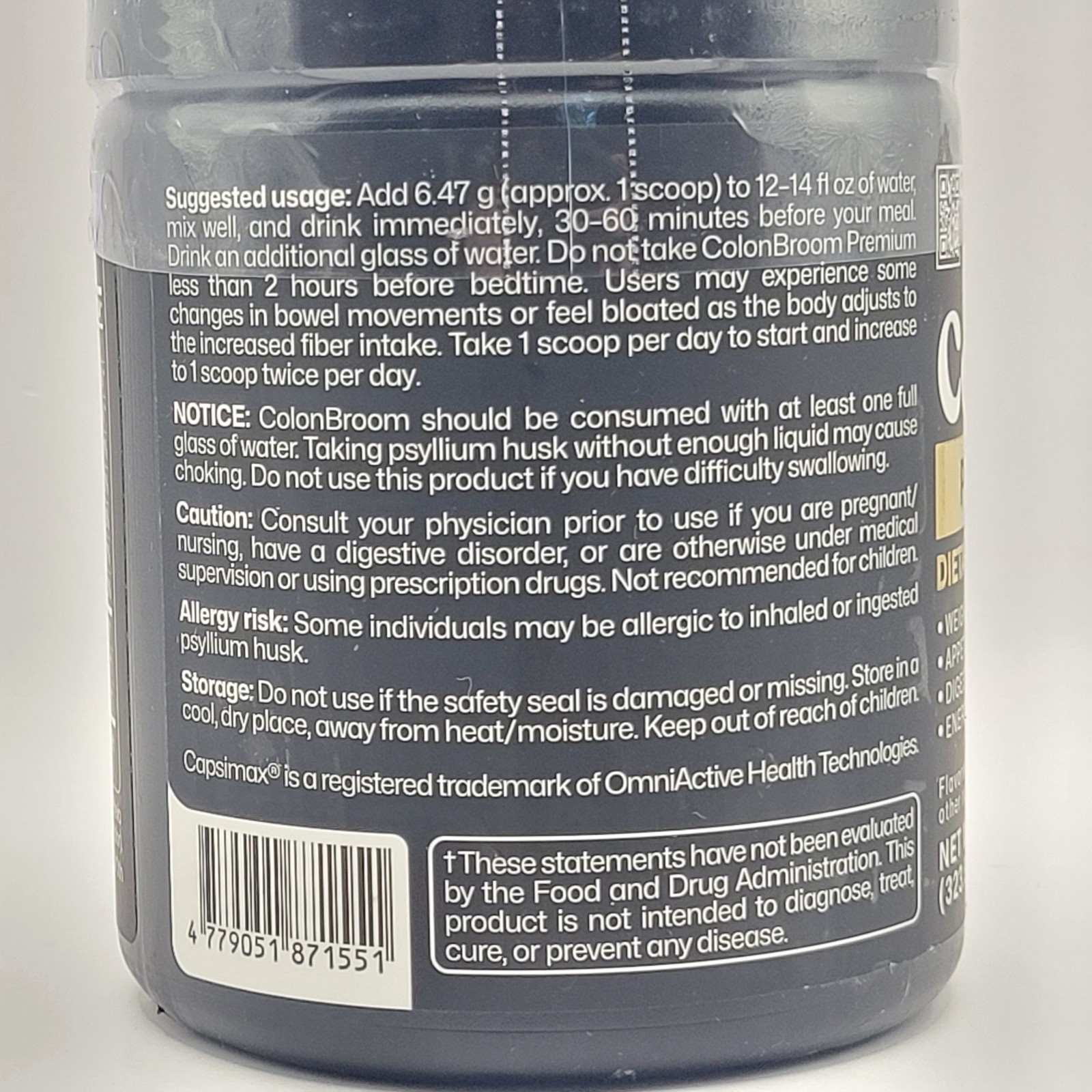 ColonBroom PREMIUM BLEND – 50 Servings 11.41 oz / 323.5g – STRAWBERRY