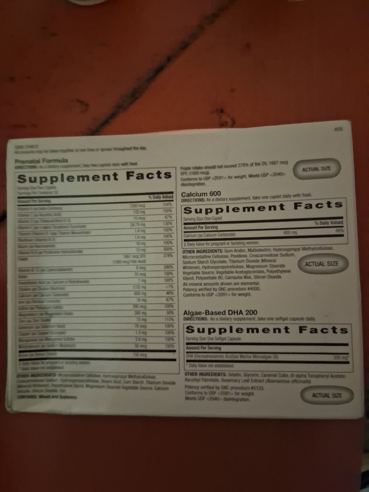 GNC Women Prenatal Multivitamin Program 30-Day 120ct Folic Acid DHA Iron