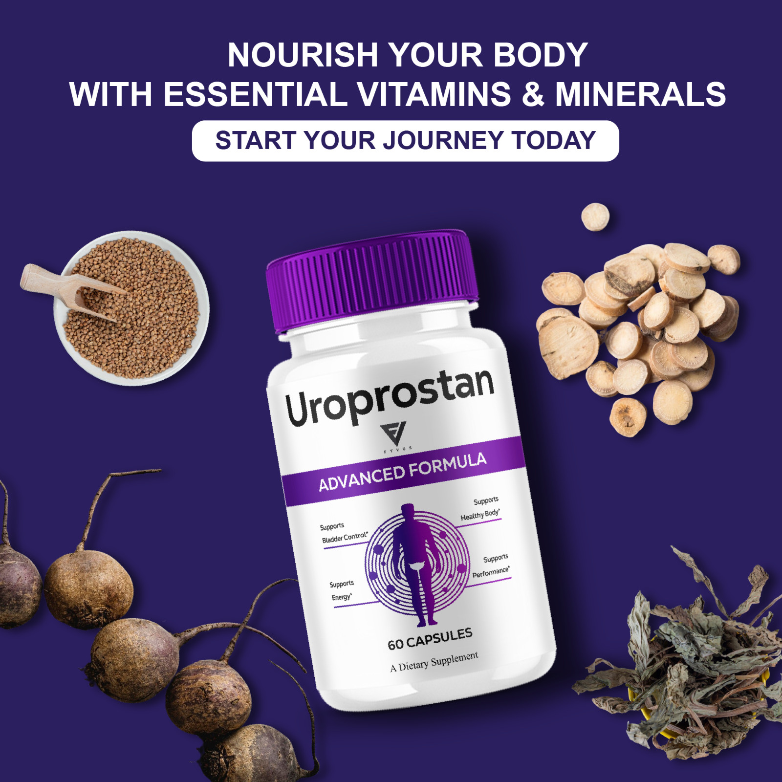 (2 Pack) Uroprostan Advanced Male Capsule, Uro Prostan Support (120 Capsules)