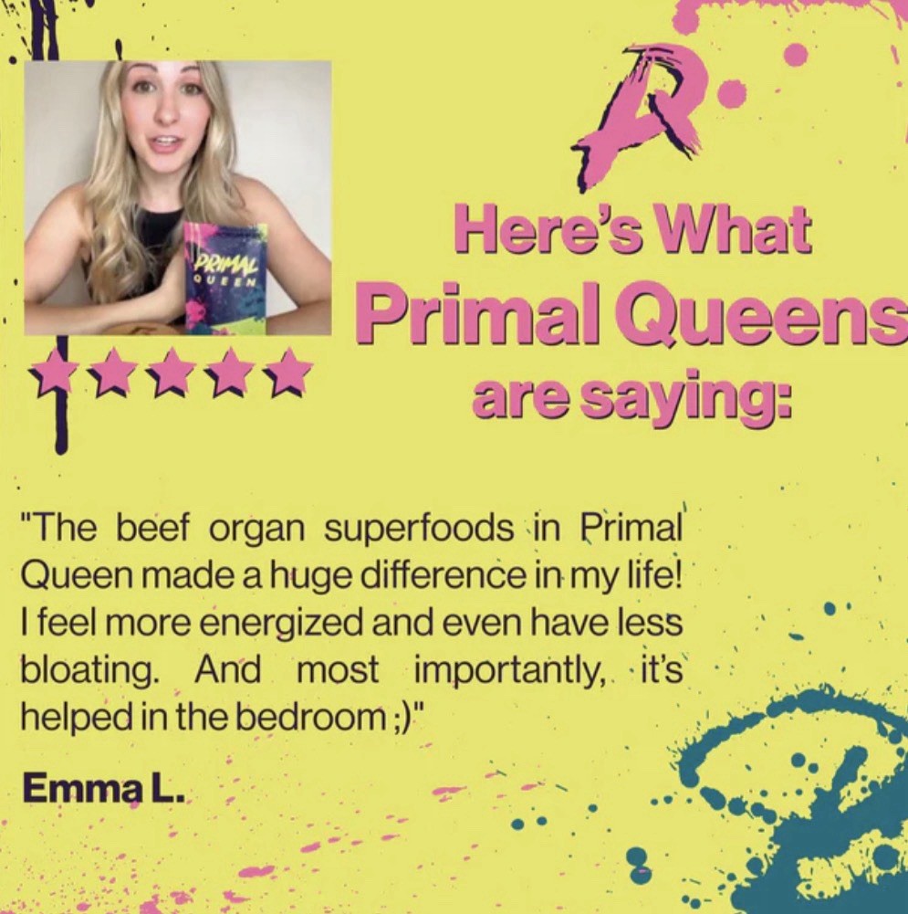 IN STOCK Primal Queen Capsules Women’s Health 60ct Grass Fed No Hormones